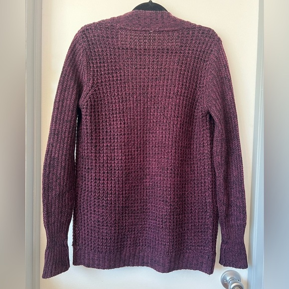 Rd style Chunky Knit Open Front Cardigan in Burgundy. Size S - Picture 4 of 8